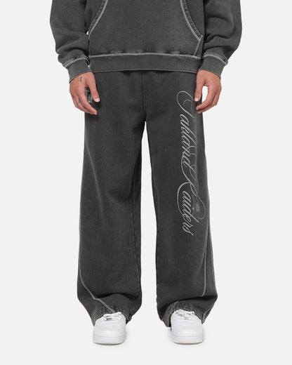 Mitchell & Ness Las Vegas Raiders Star Script Relaxed Track Pants Washed Black