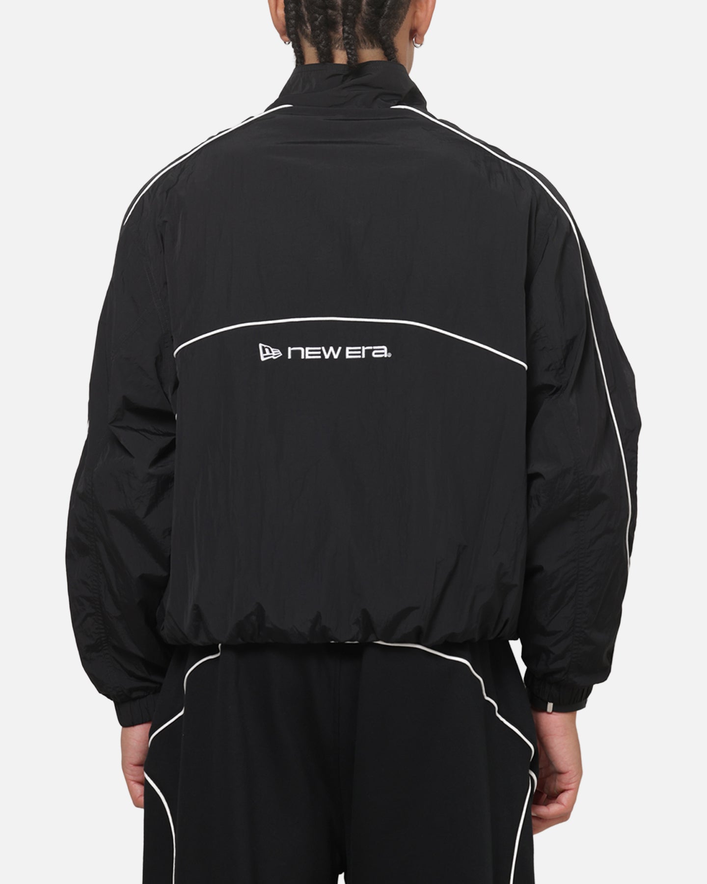New Era Double Zip Track Jacket Black