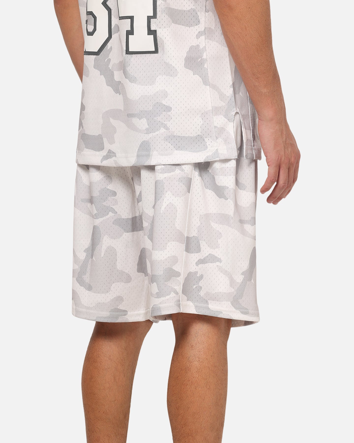 Mitchell & Ness Los Angeles Lakers Snow Camo Authentic Mesh Shorts White