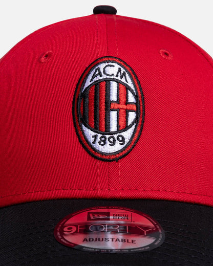 New Era AC Milan 'Contrast Scarlet' 9FORTY Strapback Red