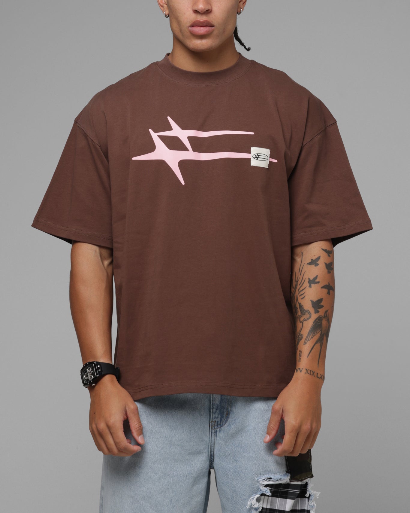Loiter Hybrid Premium T-Shirt Brown