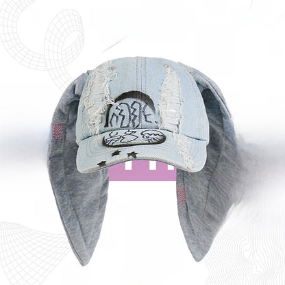 Trendy Rabbit Ear Denim Baseball Cap