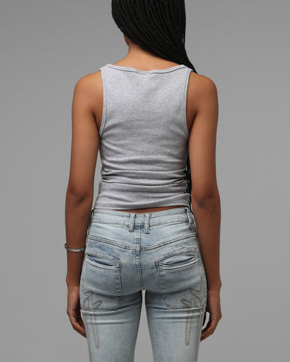 Loiter Women's Hybrid Scoop Neck Tank Grey Marle