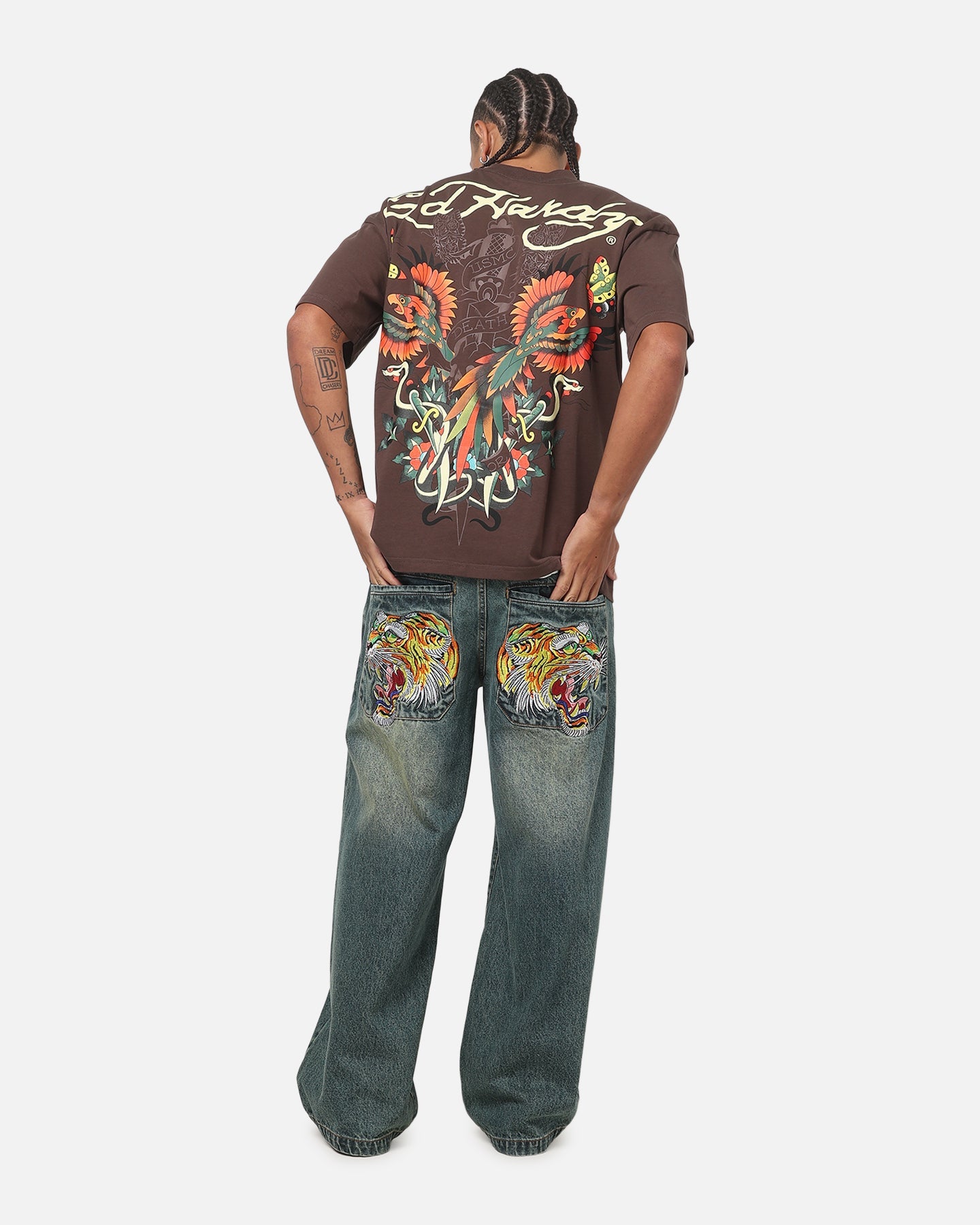 Ed Hardy Phoenix T-Shirt Brown
