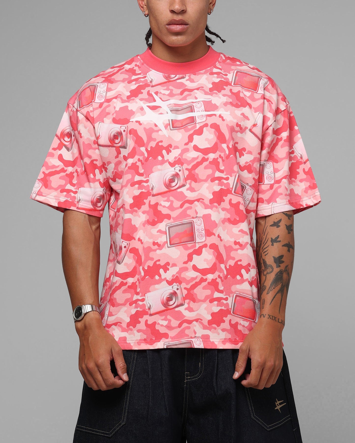Loiter Digi Camo T-Shirt Pink Camo