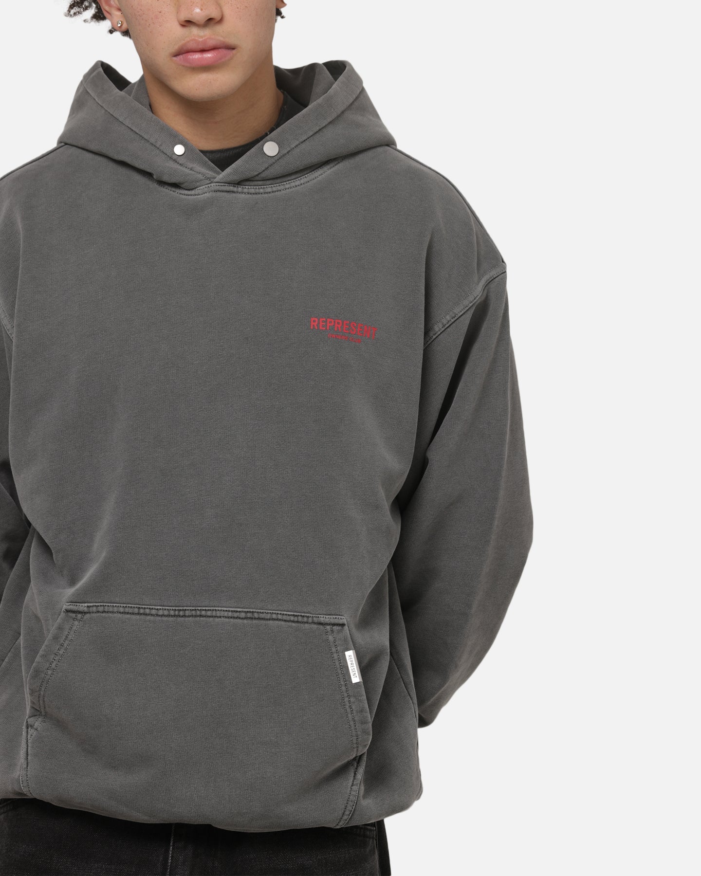 Represent Owners Club Hoodie Washed Black