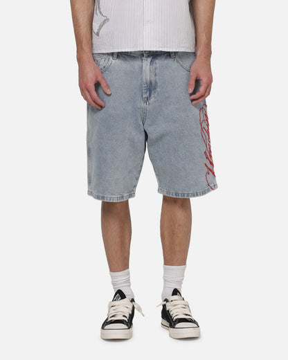 Worship Scripted Big Dawg Jean Shorts Worn Blue
