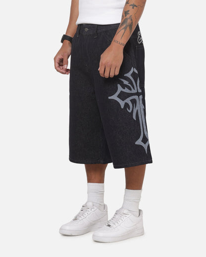 Ed Hardy Trinity Jorts Indigo