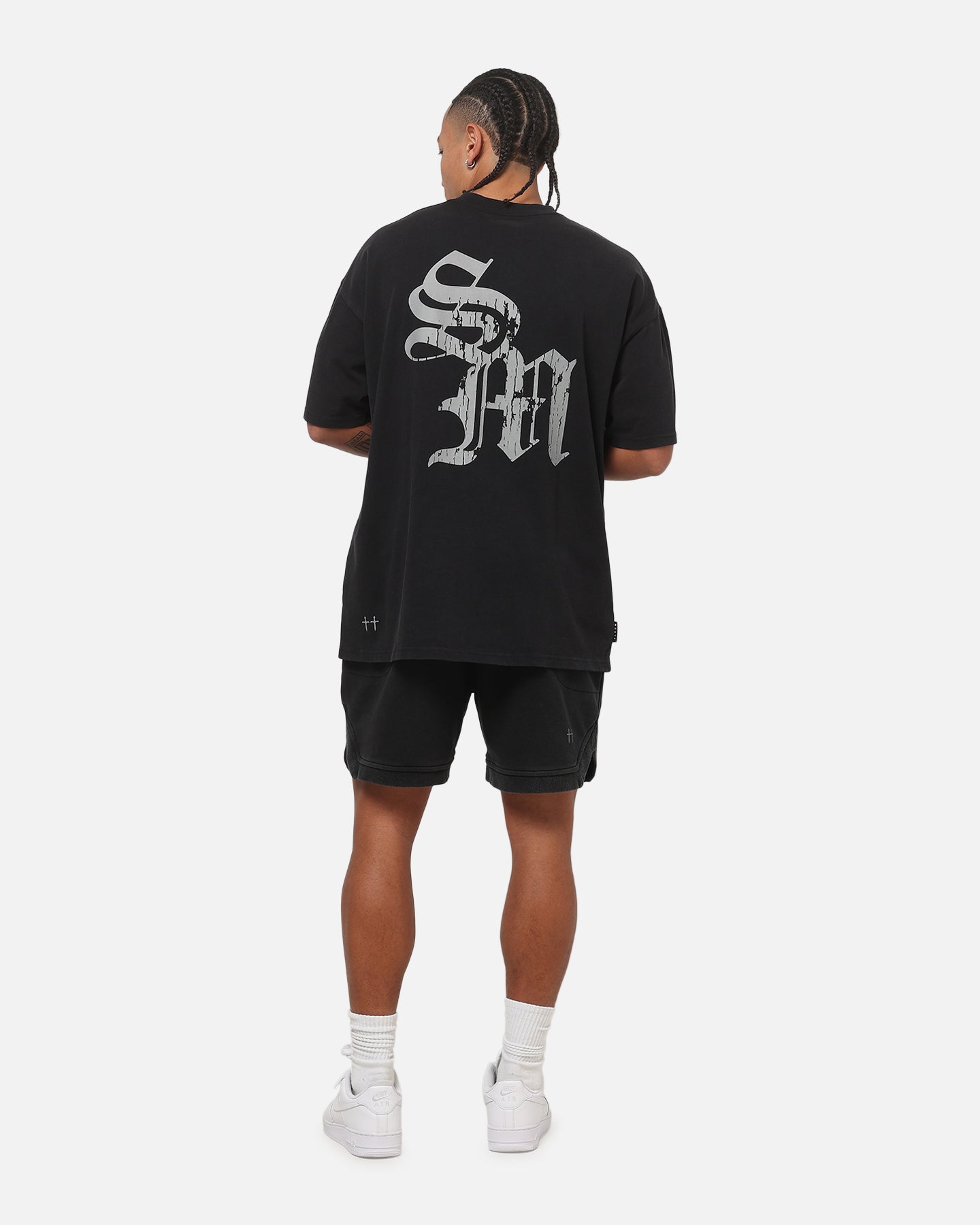 Saint Morta ATH-LTC S4 Boxy T-Shirt Washed Black