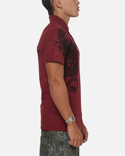 Ed Hardy Euro Polo Shirt Plum