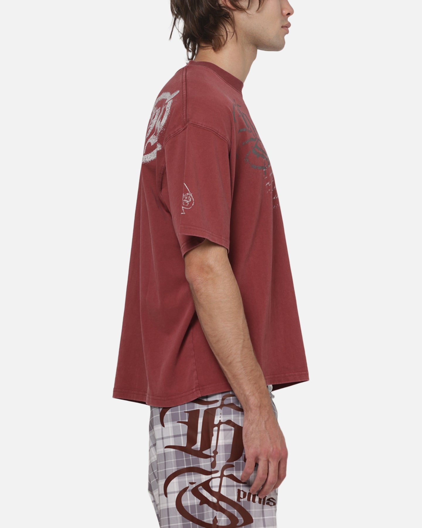 Worship Catharsis Box Crop T-Shirt Port Wine