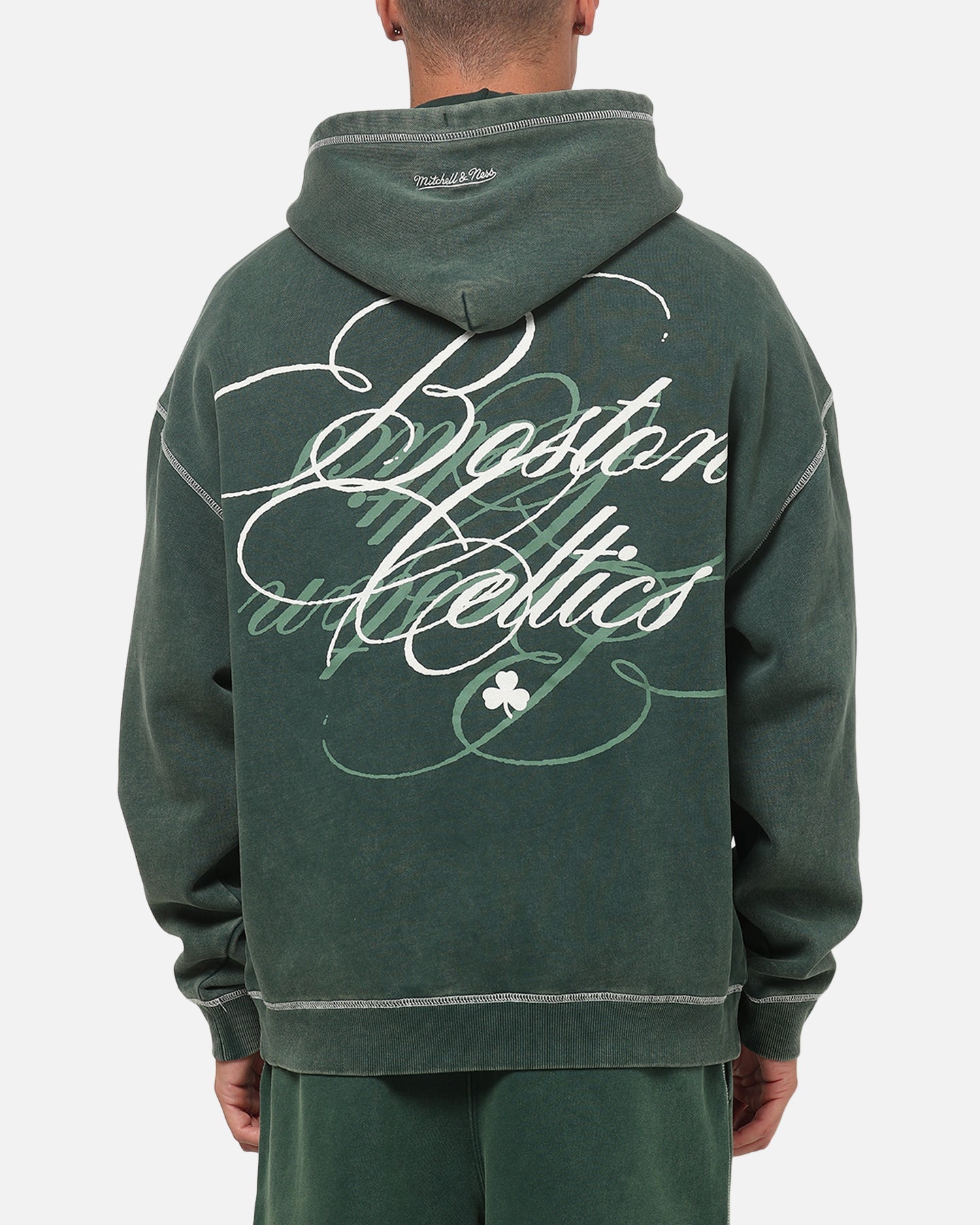 Mitchell & Ness Boston Celtics Star Script Hoodie Pine Green