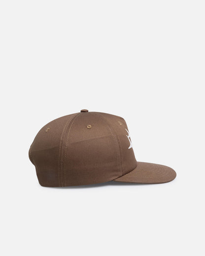 Loiter Hybrid Snapback Cap Brown