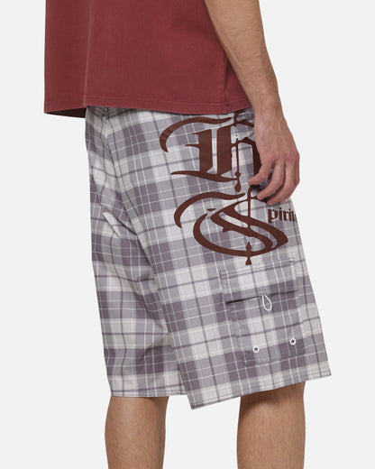 Worship Catharsis Long Boardshorts Light Grey