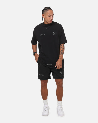 Saint Morta ATH-LTC S4 Boxy T-Shirt Washed Black