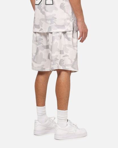 Mitchell & Ness Los Angeles Lakers Snow Camo Authentic Mesh Shorts White