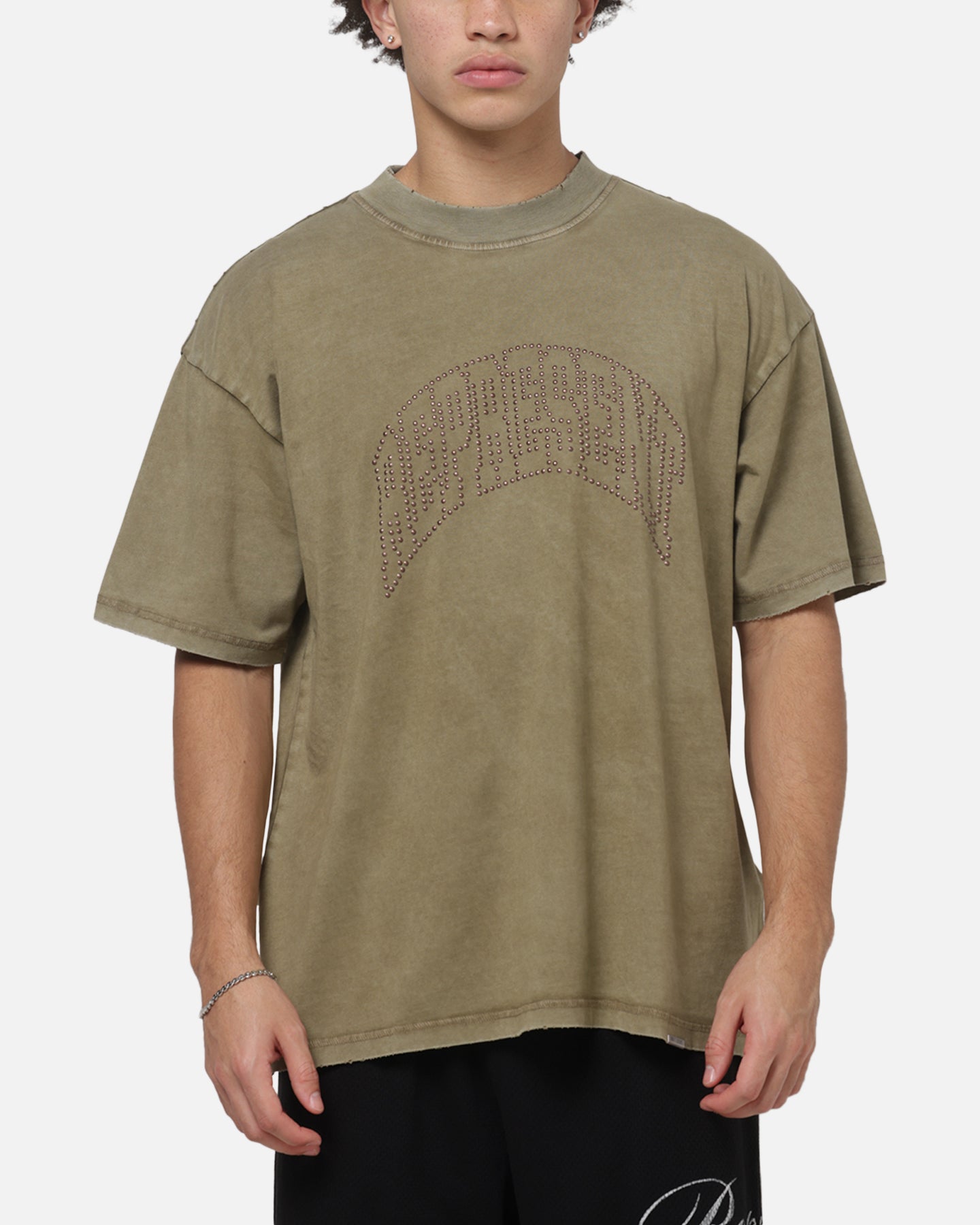 Represent Embellished Represent T-Shirt Vintage Khaki