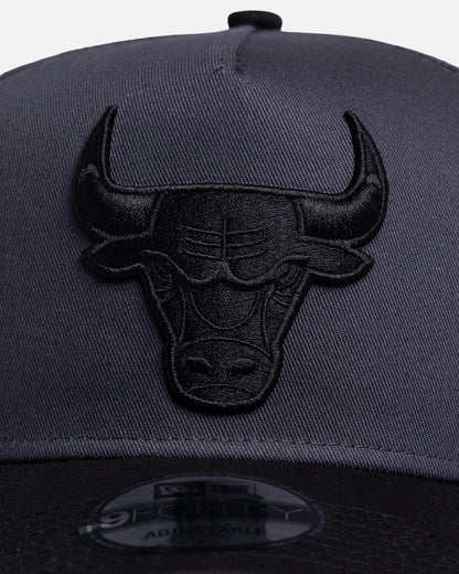 New Era Chicago Bulls 'Graphite Black' 9FORTY A-Frame Snapback Black/Grey