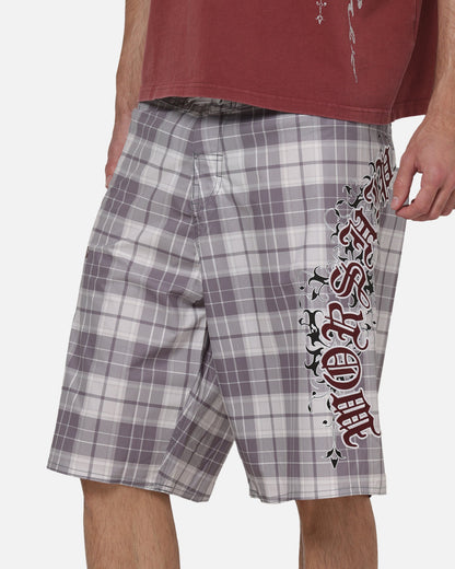 Worship Catharsis Long Boardshorts Light Grey
