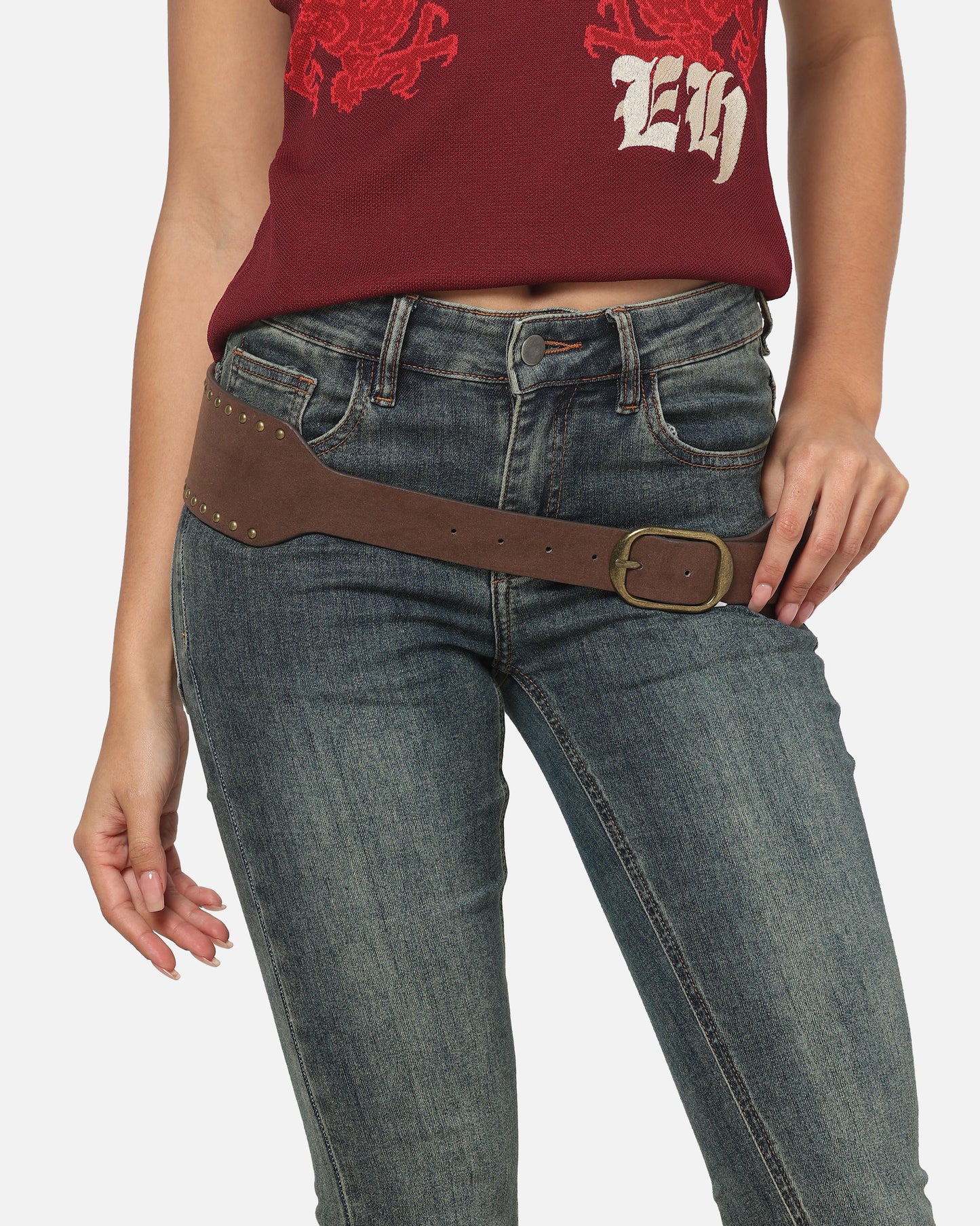 Ed Hardy Women's Hip Belt Brown