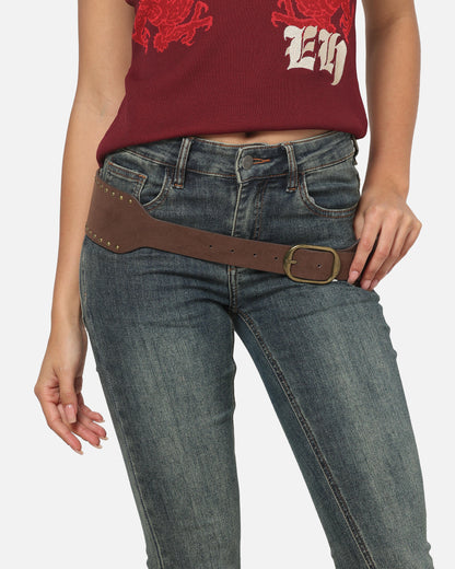 Ed Hardy Women's Hip Belt Brown