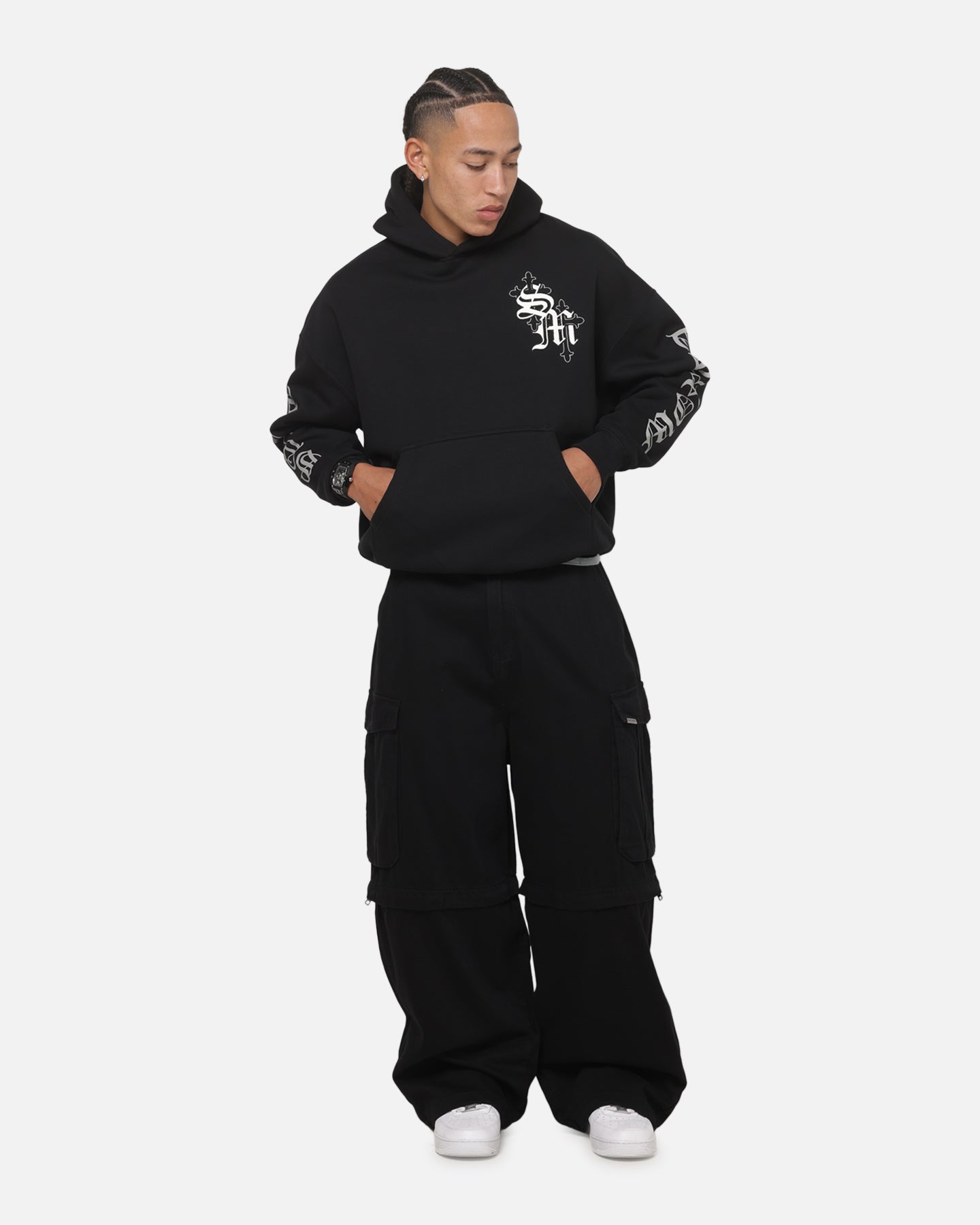 Saint Morta Alter Boxy Hoodie Black