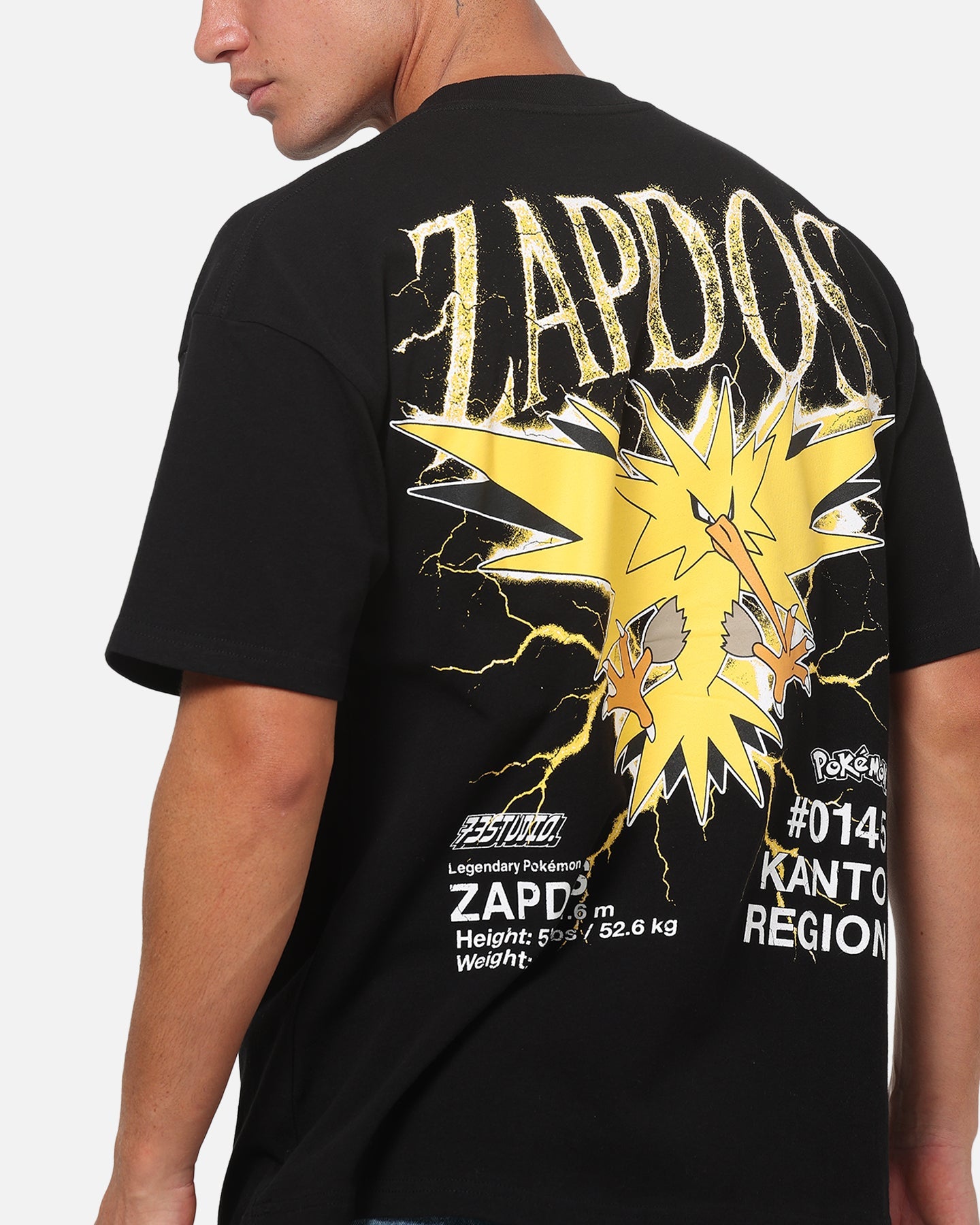 The Pokémon Collection By 73Studio Zapdos Legendary T-Shirt Black