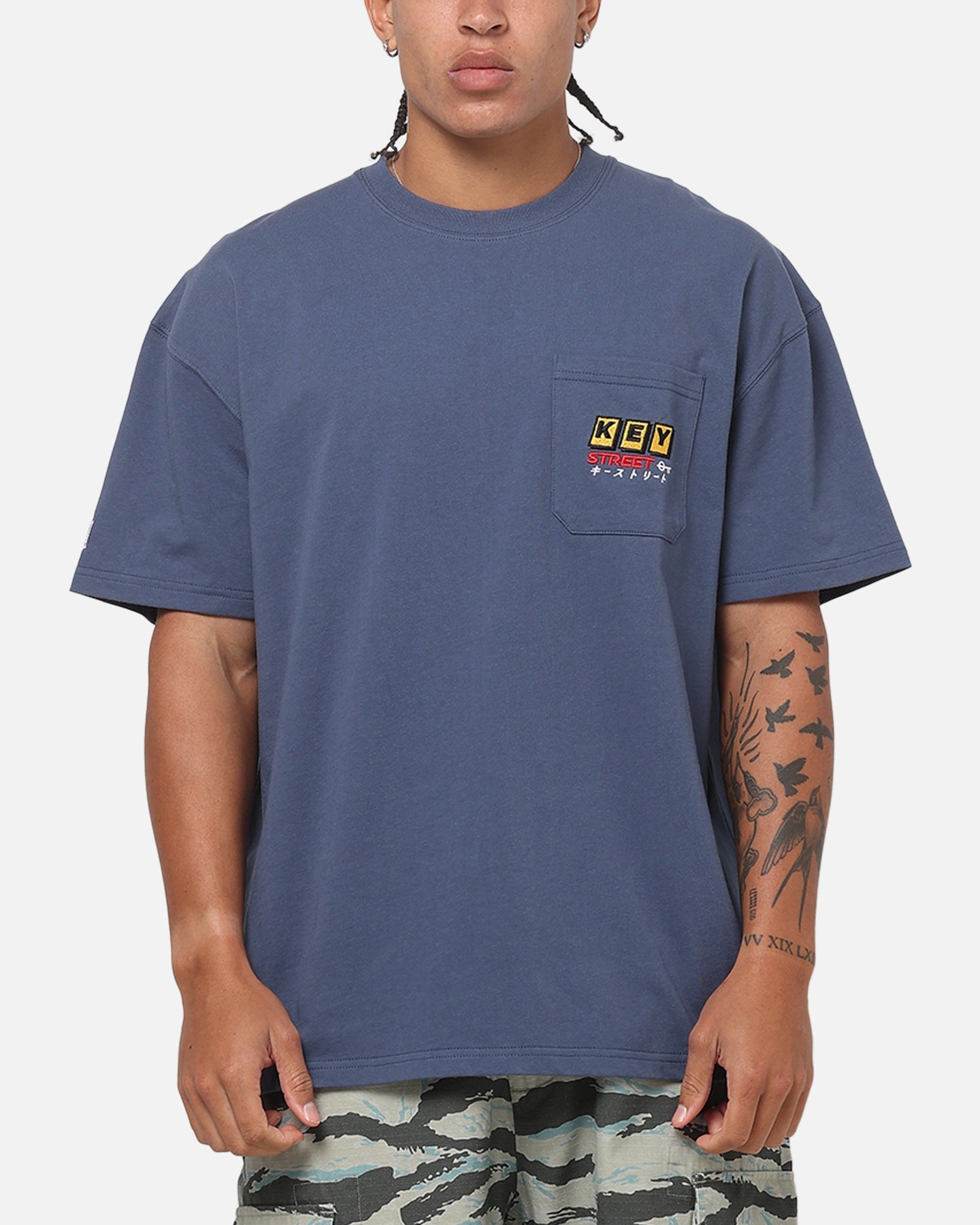 Key Street Pocket T-Shirt Navy