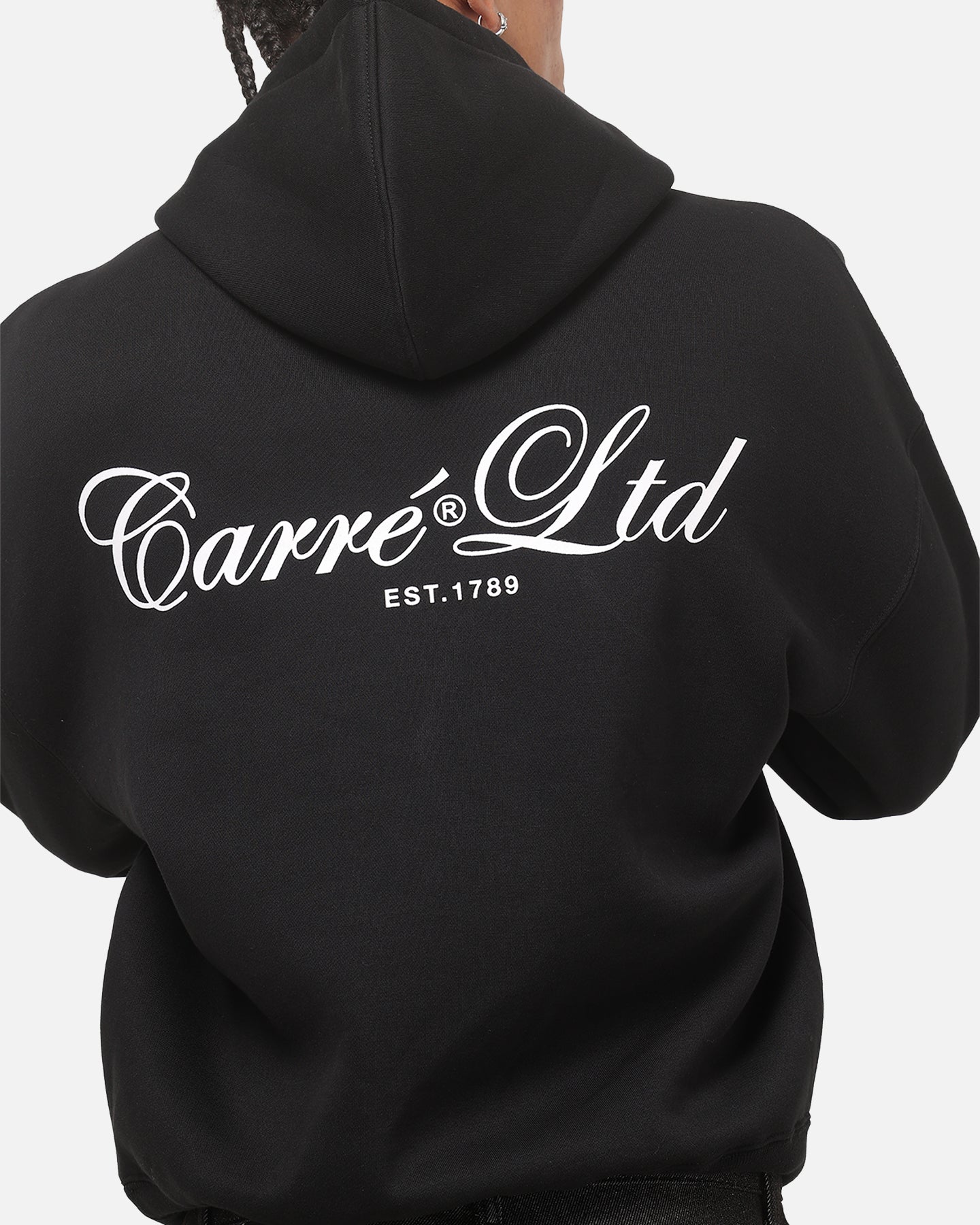 Carre Mini Script Hoodie Black