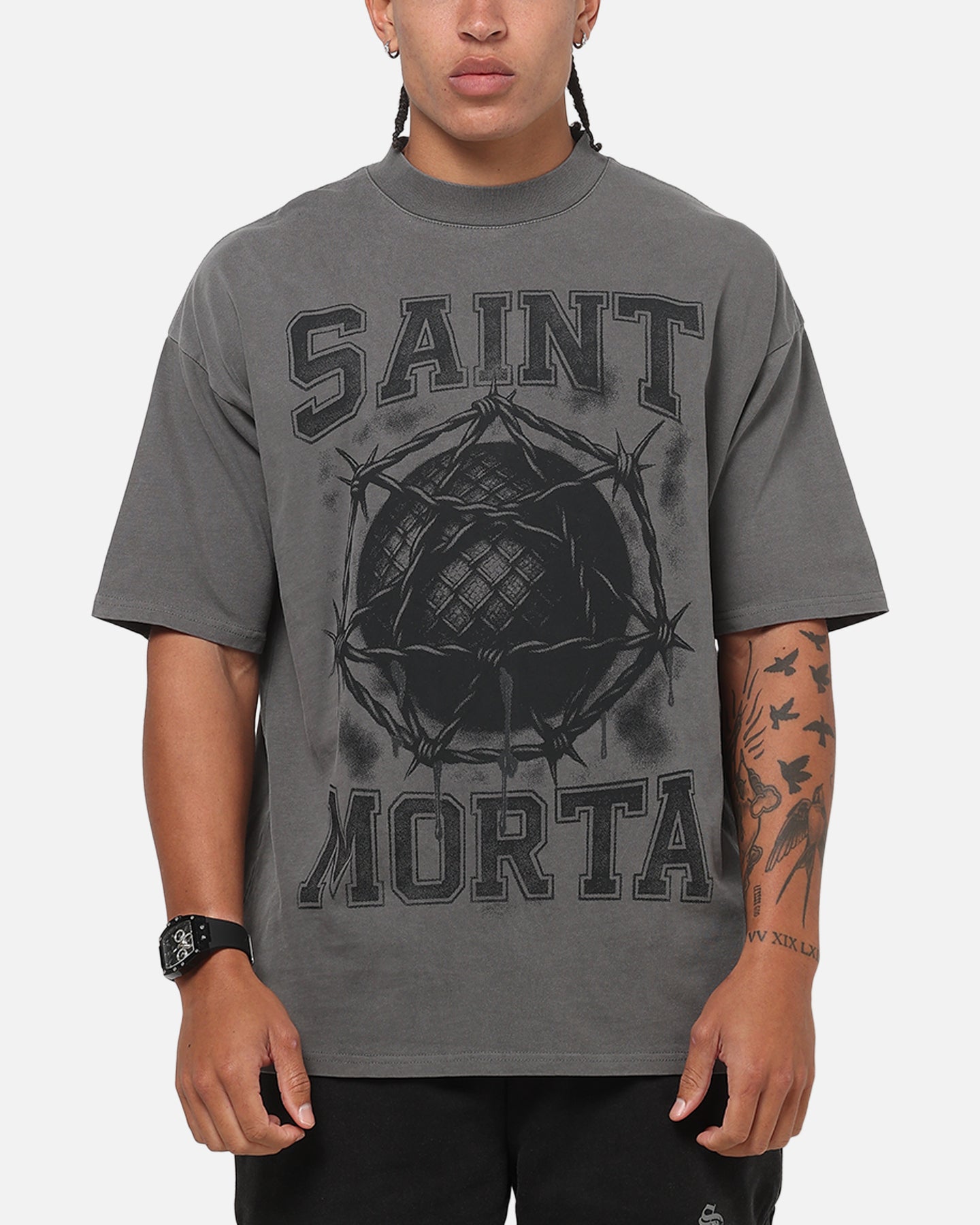 Saint Morta Blood Sport T-Shirt Washed Charcoal