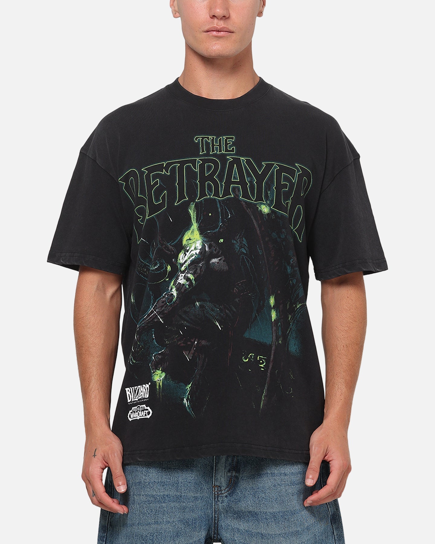 73Studio X Warcraft The Betrayer T-Shirt Black Acidwash