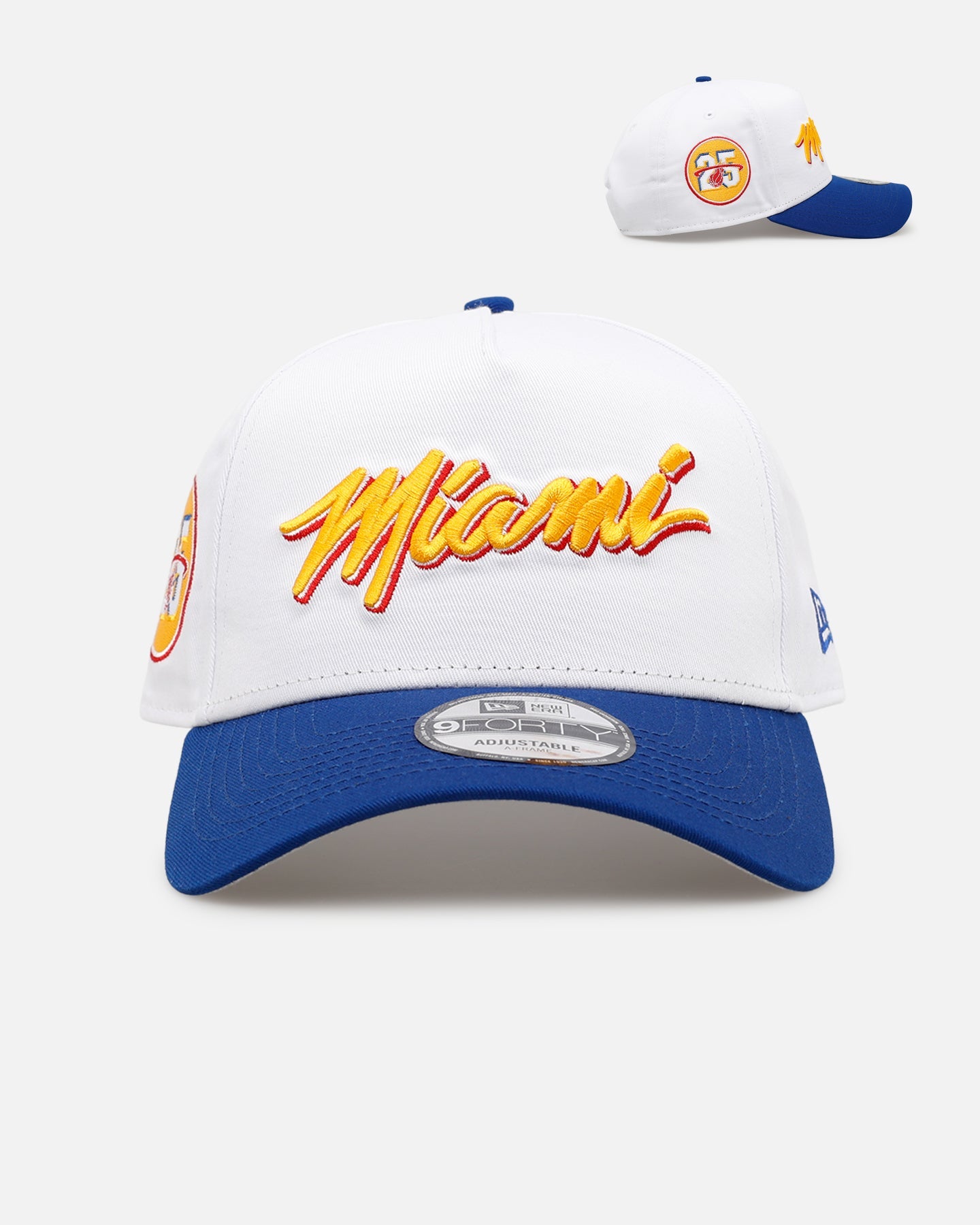 New Era Miami Heat 'Summertime' 9FORTY A-Frame Snapback White/Royal