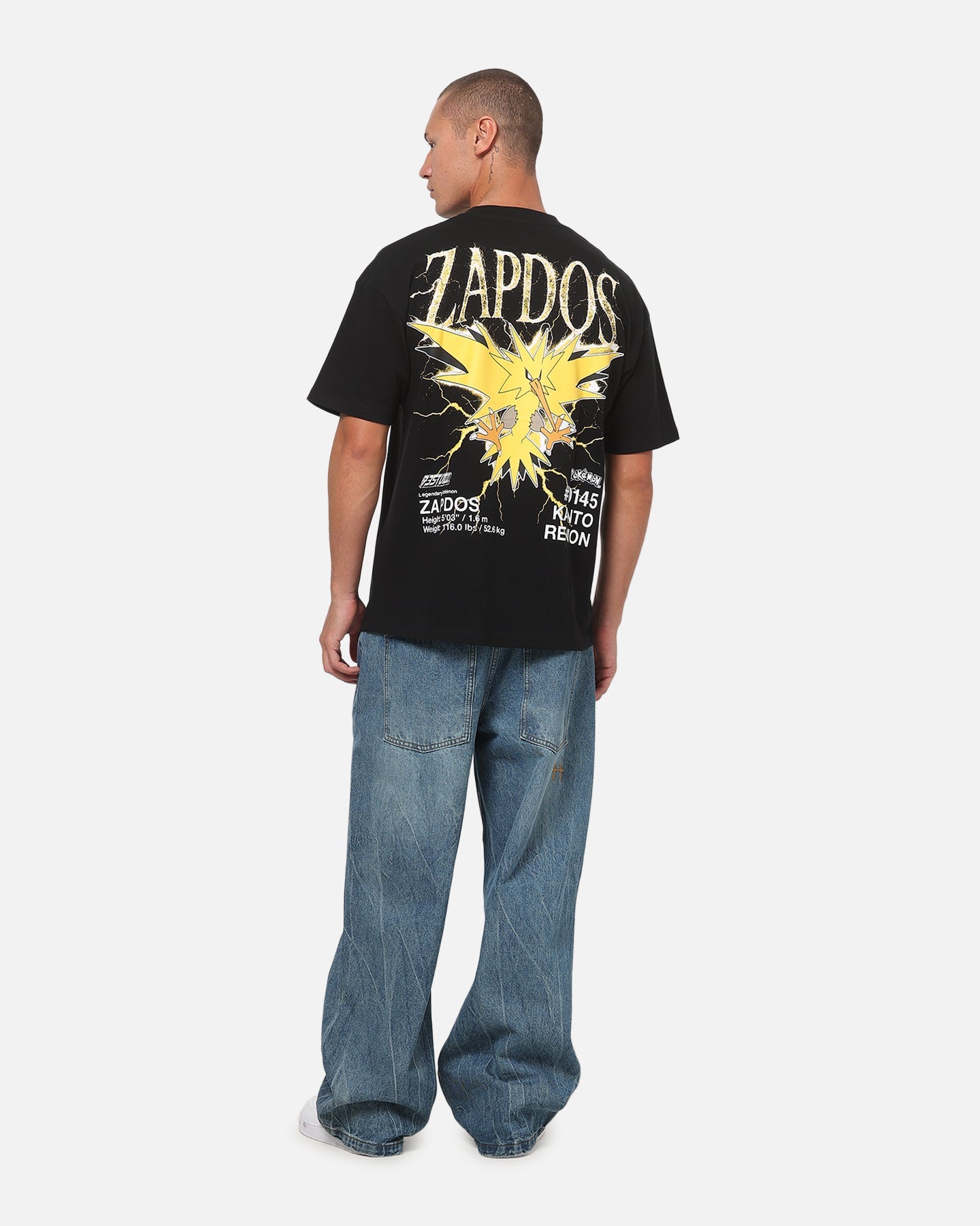 The Pokémon Collection By 73Studio Zapdos Legendary T-Shirt Black