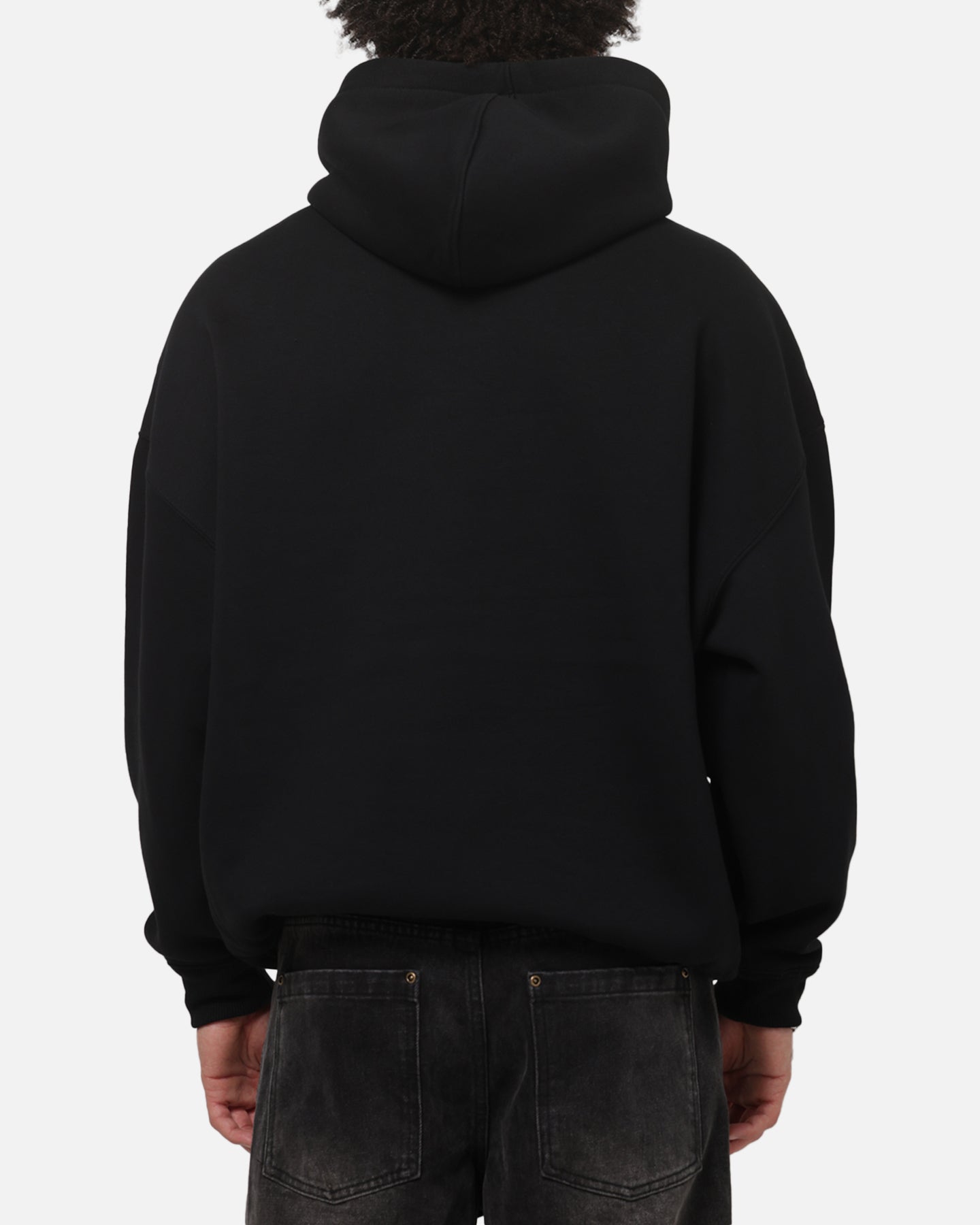 Carre Illusion Hoodie Solid Black