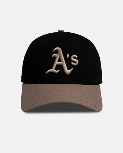 New Era Oakland Athletics 'Black Camel' 9FORTY A-Frame Snapback Black/Camel