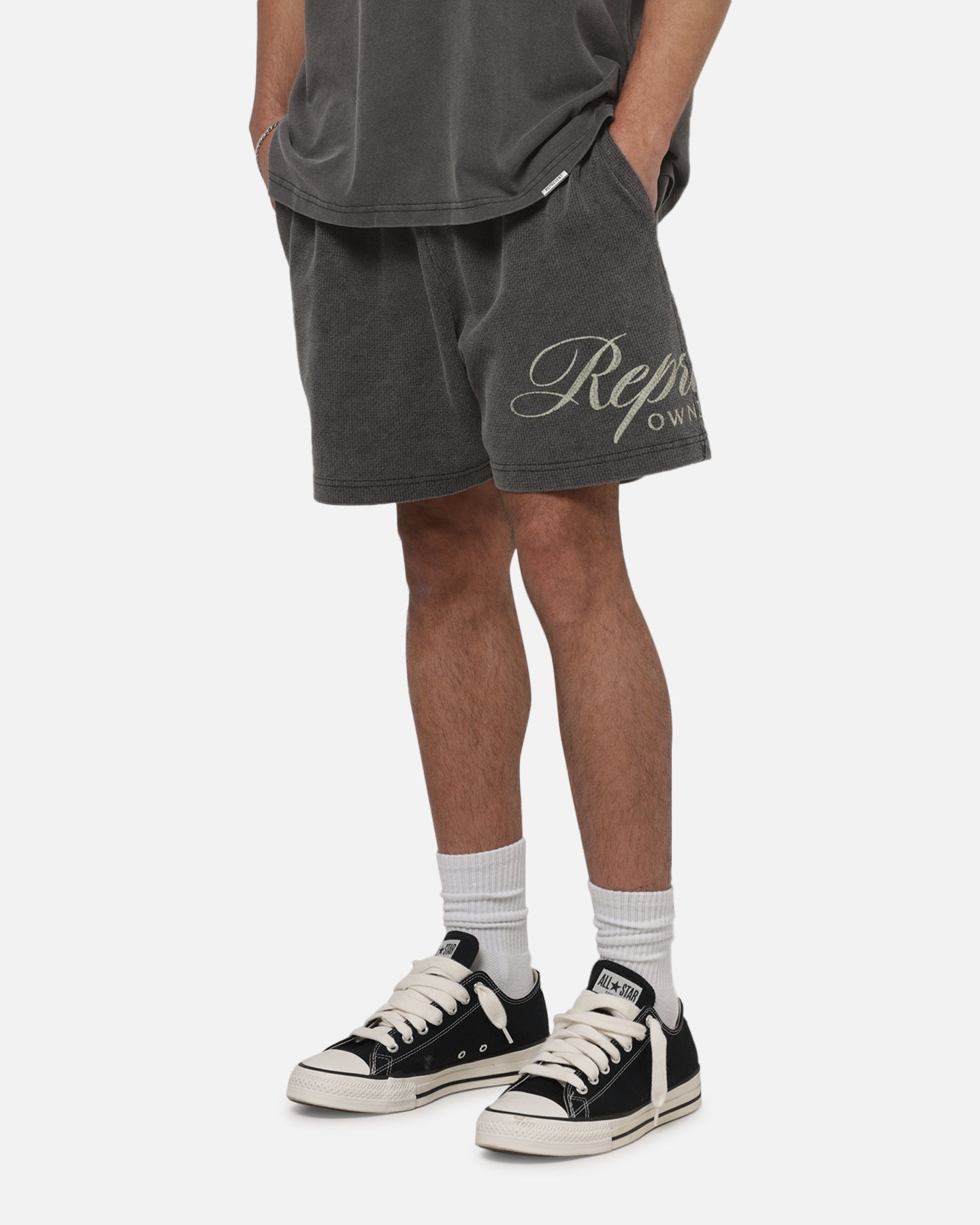Represent Owners Club Script Shorts Vintage Grey