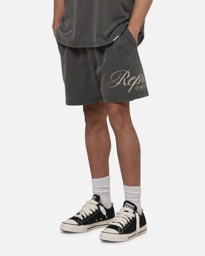 Represent Owners Club Script Shorts Vintage Grey