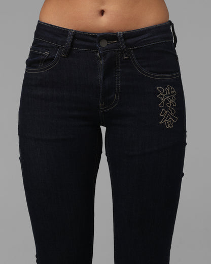 Loiter Women's Shibuya Low Rise Jeans Indigo Denim