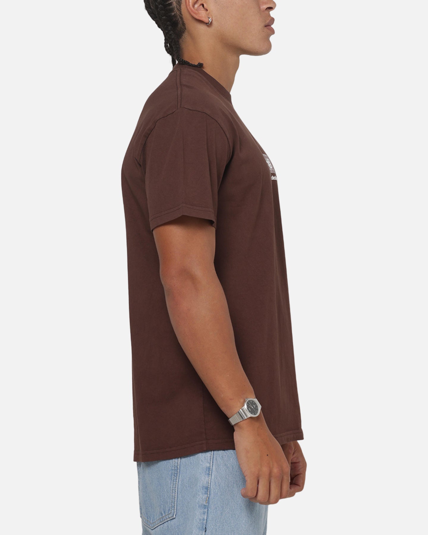 Carre Box Check T-Shirt Brown