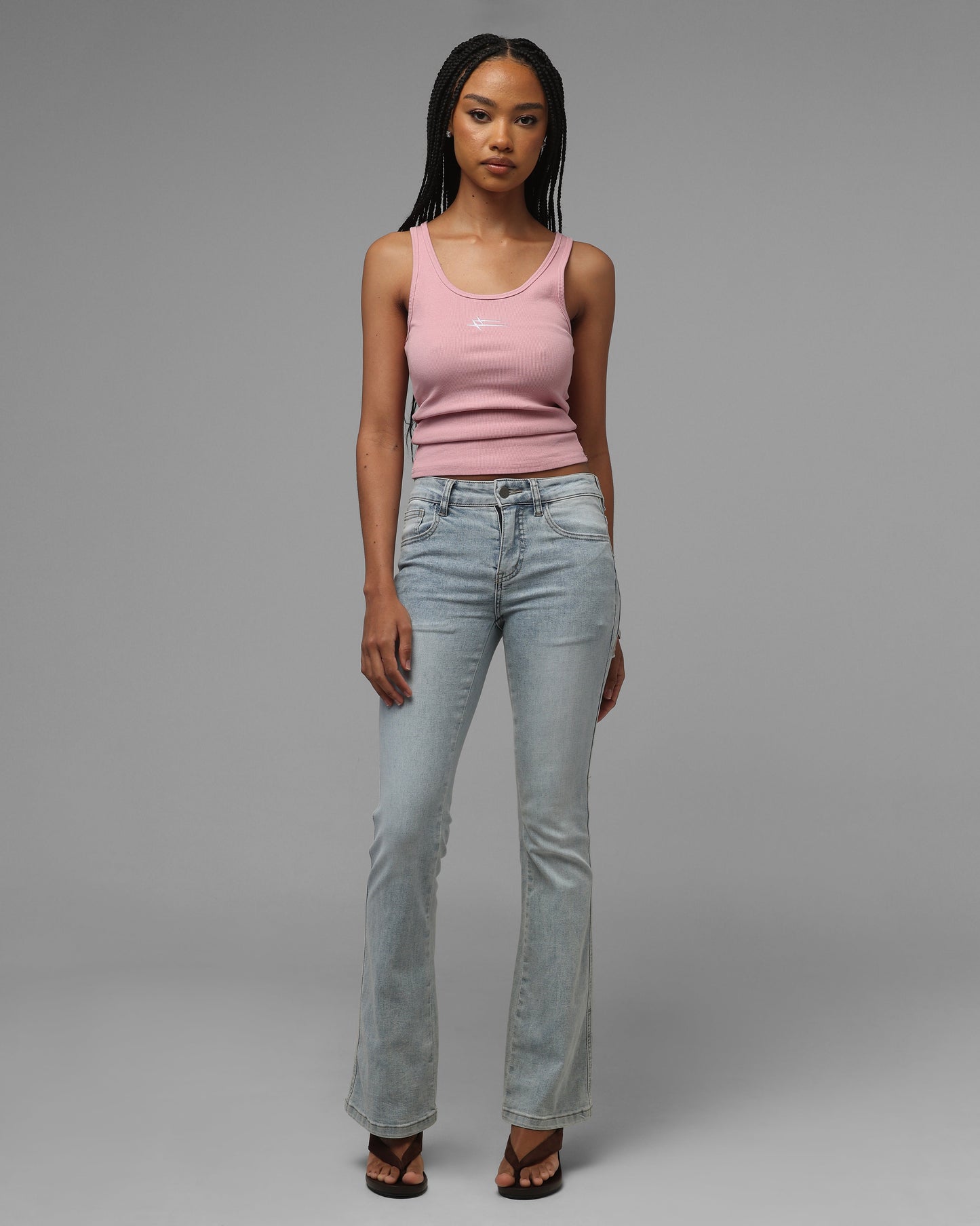 Loiter Women's Hybrid Scoop Neck Tank Dusty Pink