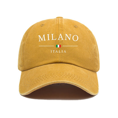 Milano Printed Vintage Washed Cotton Baseball Cap