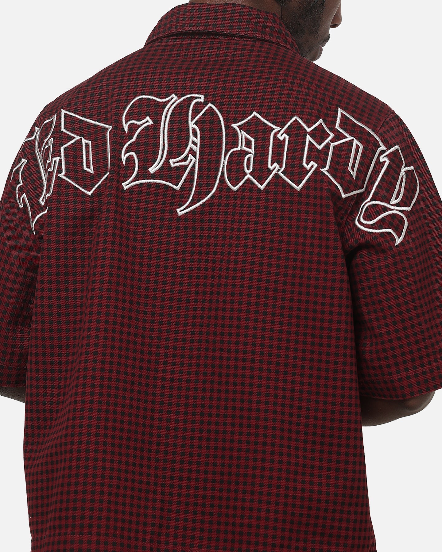 Ed Hardy Ghost Tattoo Button Up Shirt Plum