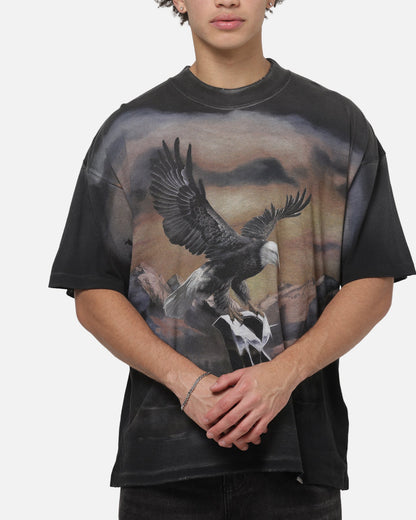 Represent Chrome Flight T-Shirt Stained Black