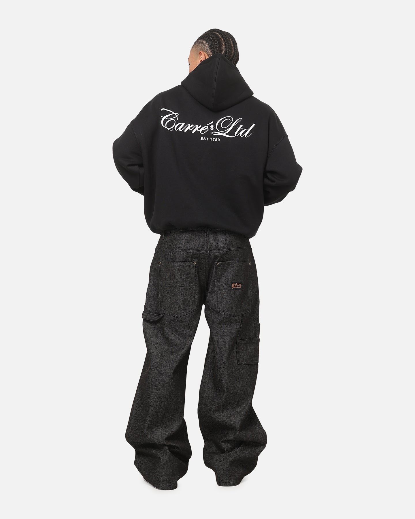 Carre Mini Script Hoodie Black