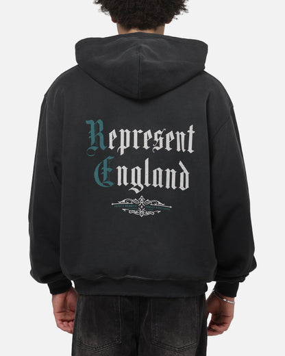 Represent Private Members Hoodie Stained Black