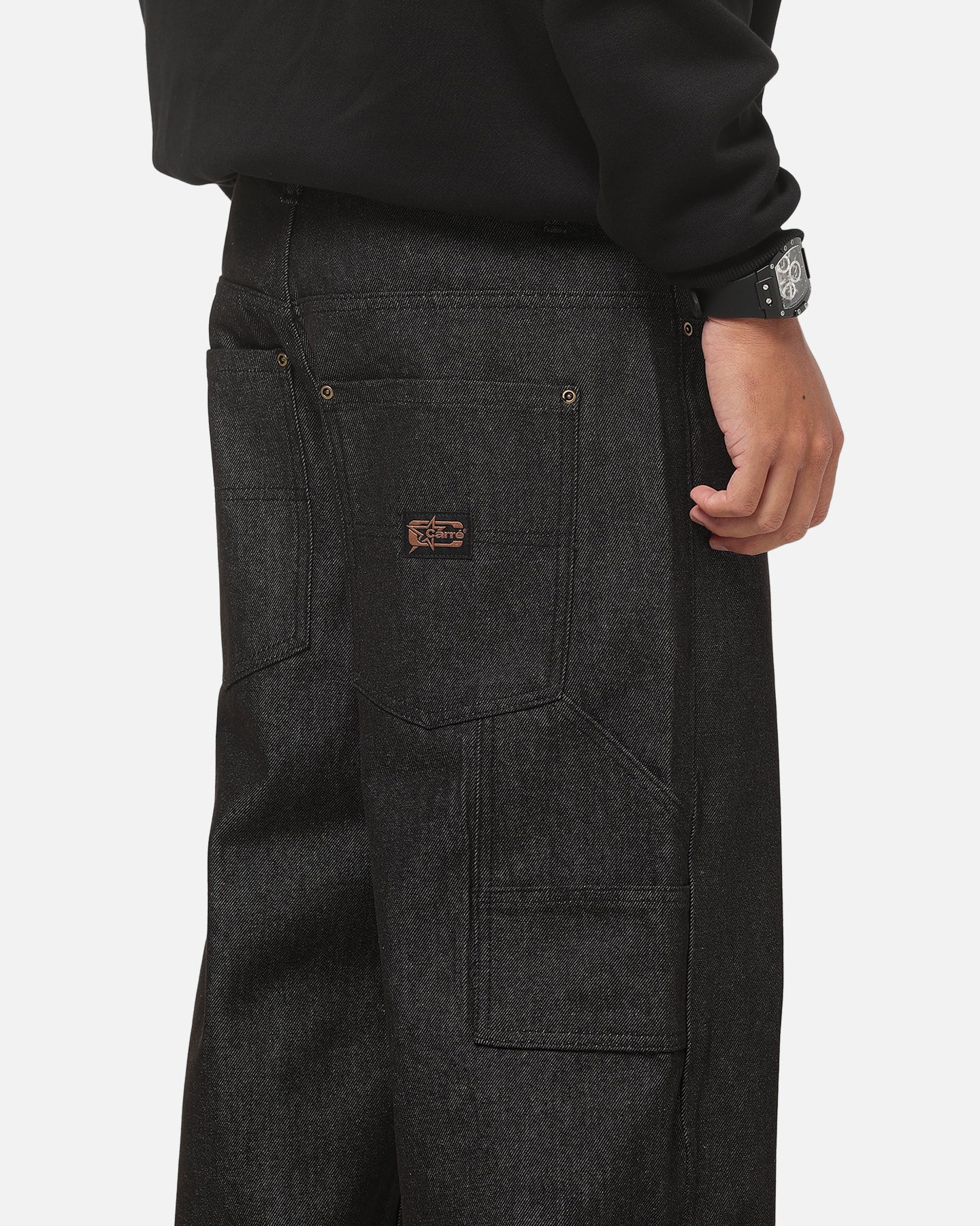 Carre Baggy Carpenter Jeans Raw Black