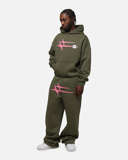 Loiter Hybrid Sweatpants Olive/Pink