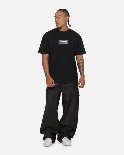 Carre Box Check T-Shirt Solid Black