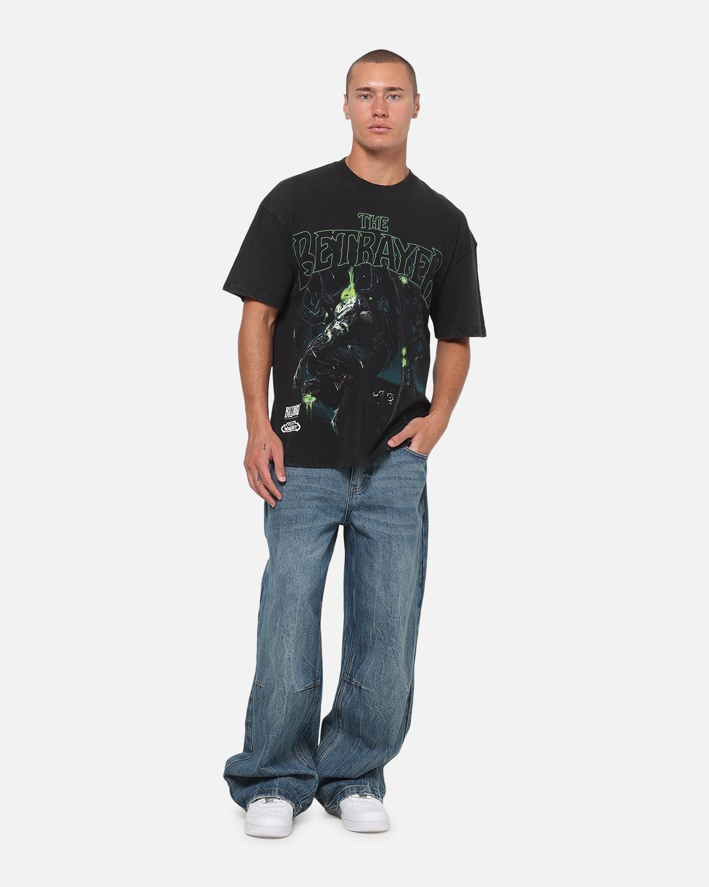 73Studio X Warcraft The Betrayer T-Shirt Black Acidwash