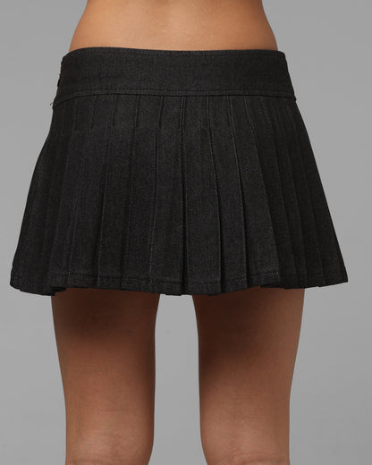 Loiter Women's Starborn Denim Skirt Black Denim